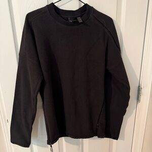 Adidas Men’s Black Soccer Fleece Crewneck size S zipper sides